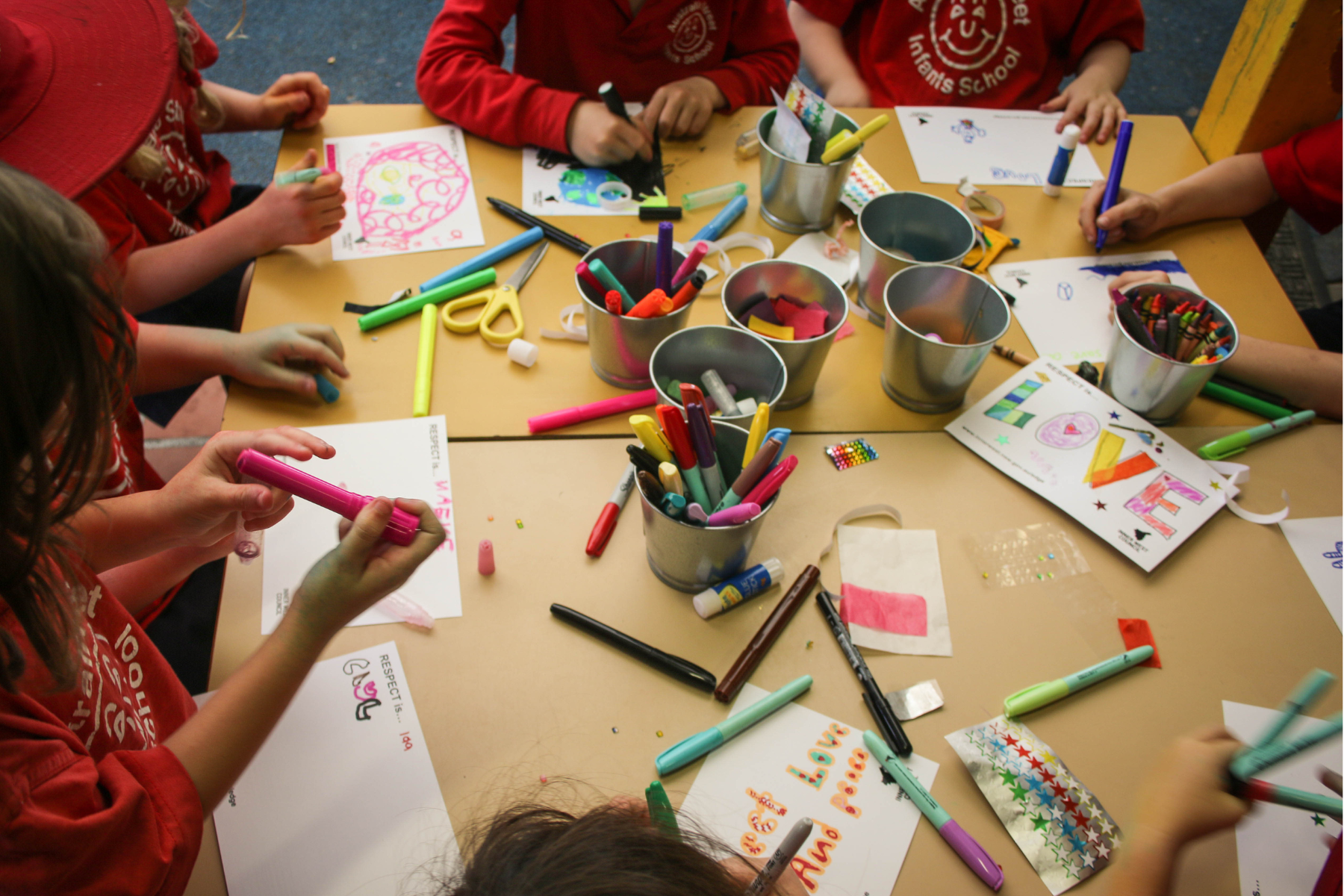 Art workshop with Australia Street Infants School