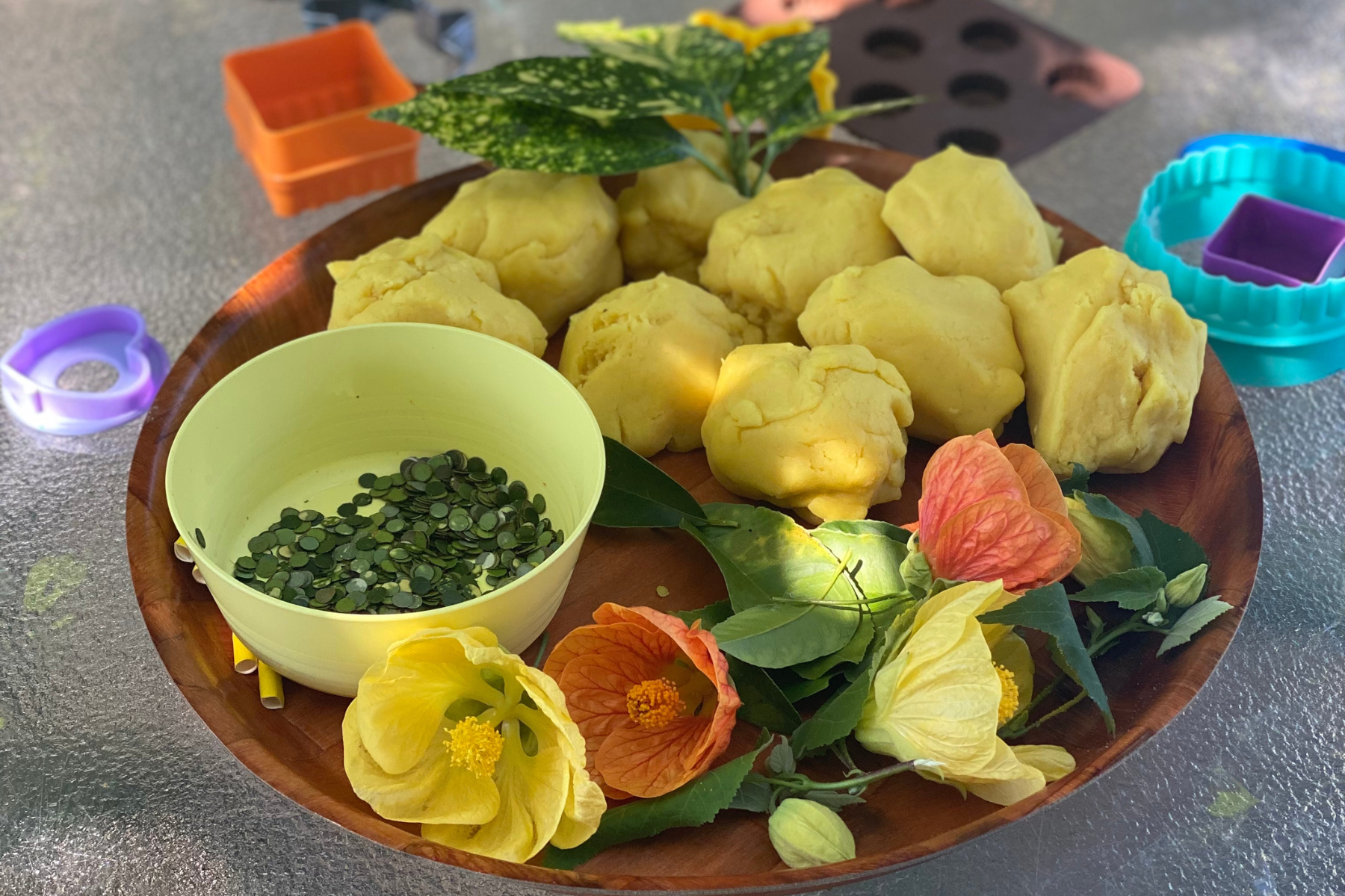 Lemon-scented play dough for "The Leftover Lemon Dilemma" book launch