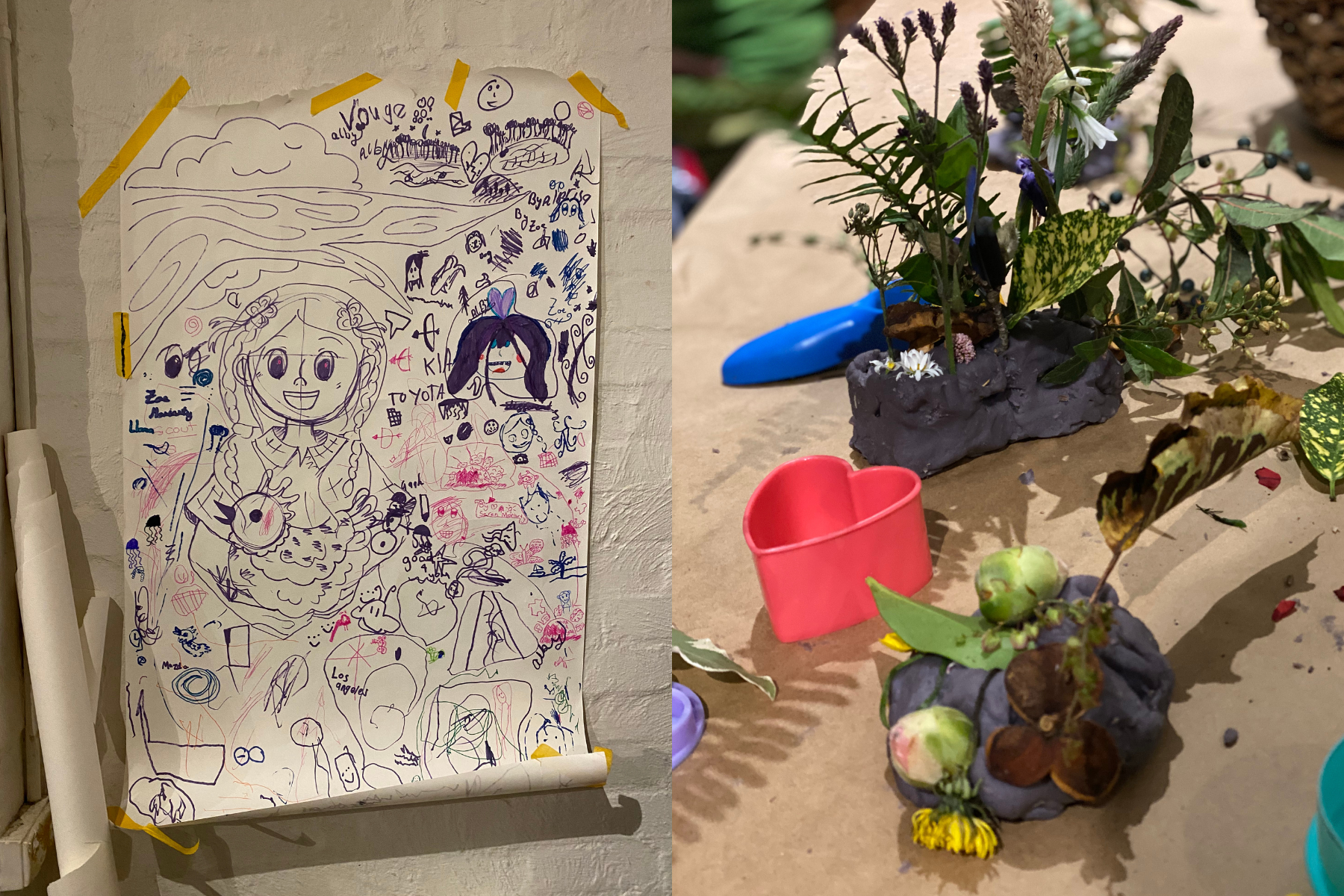 Children's plaChildren's drawing and playdough activities at "The Gardeneers" book launch ydough and drawing activities at "The Gardeneers" book launch