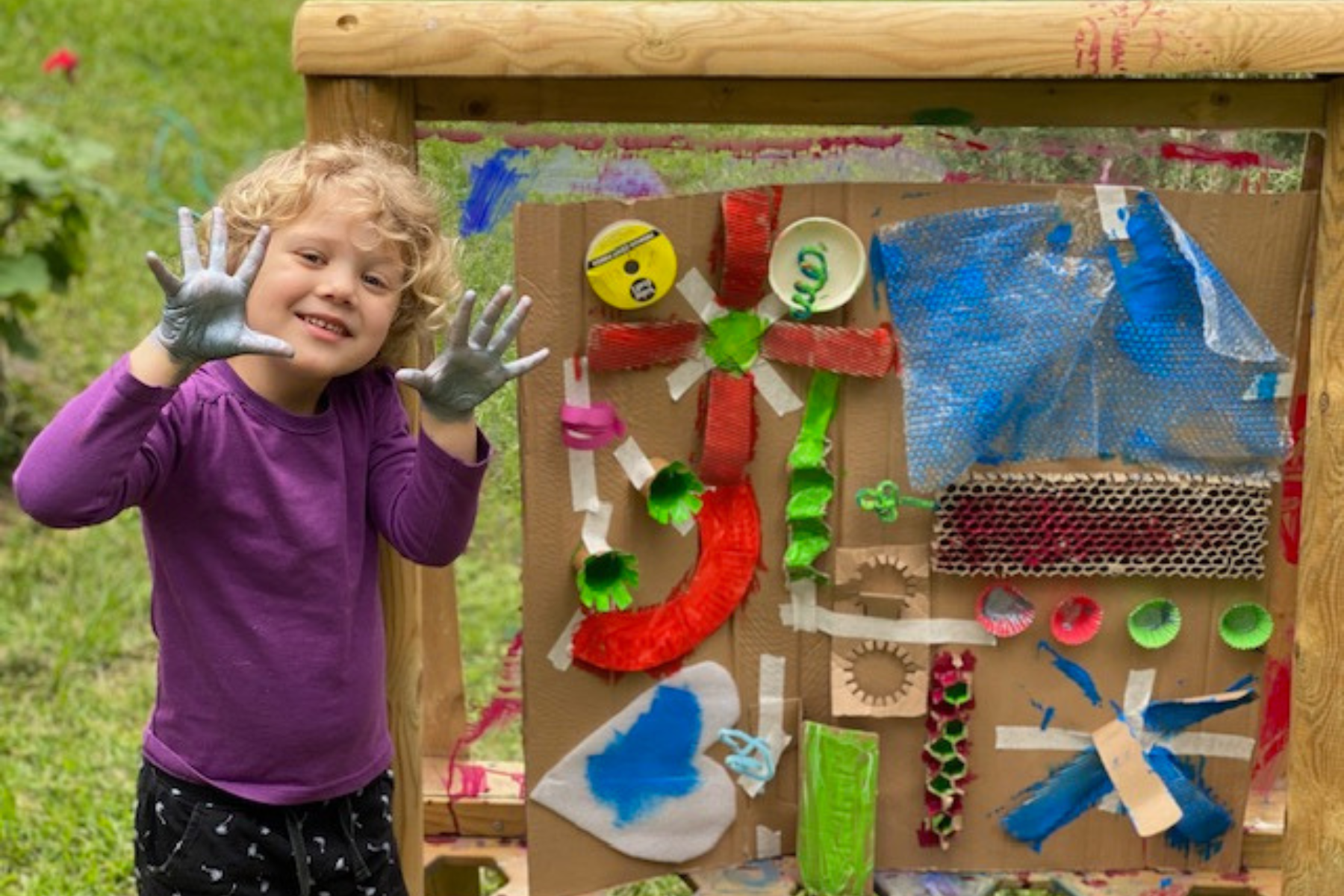 Loose parts texture painting