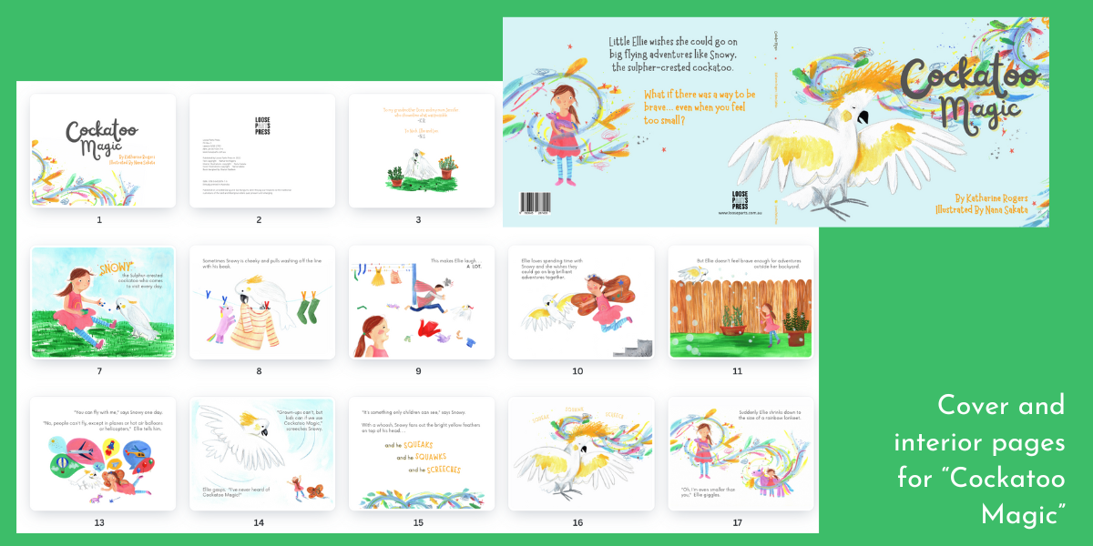 Cover and interior pages for "Cockatoo Magic"
