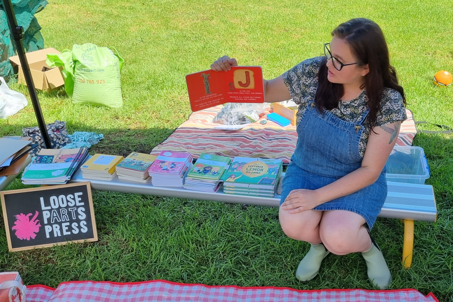 Reading "P is for Permaculture" at Faulconbridge Public School's Edible Garden Trail