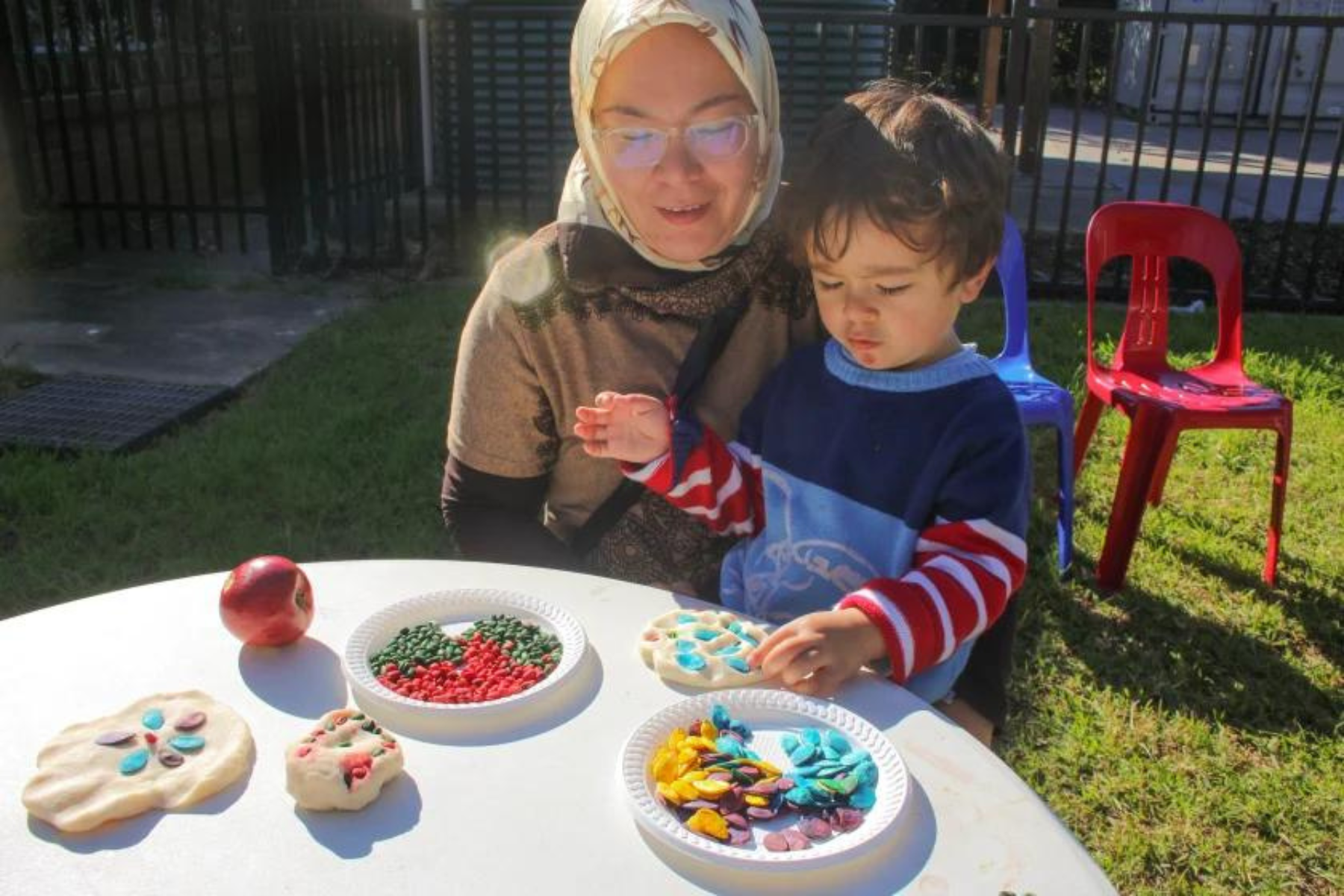 Children's sensory play activity for "Create Together, Grow Together" event