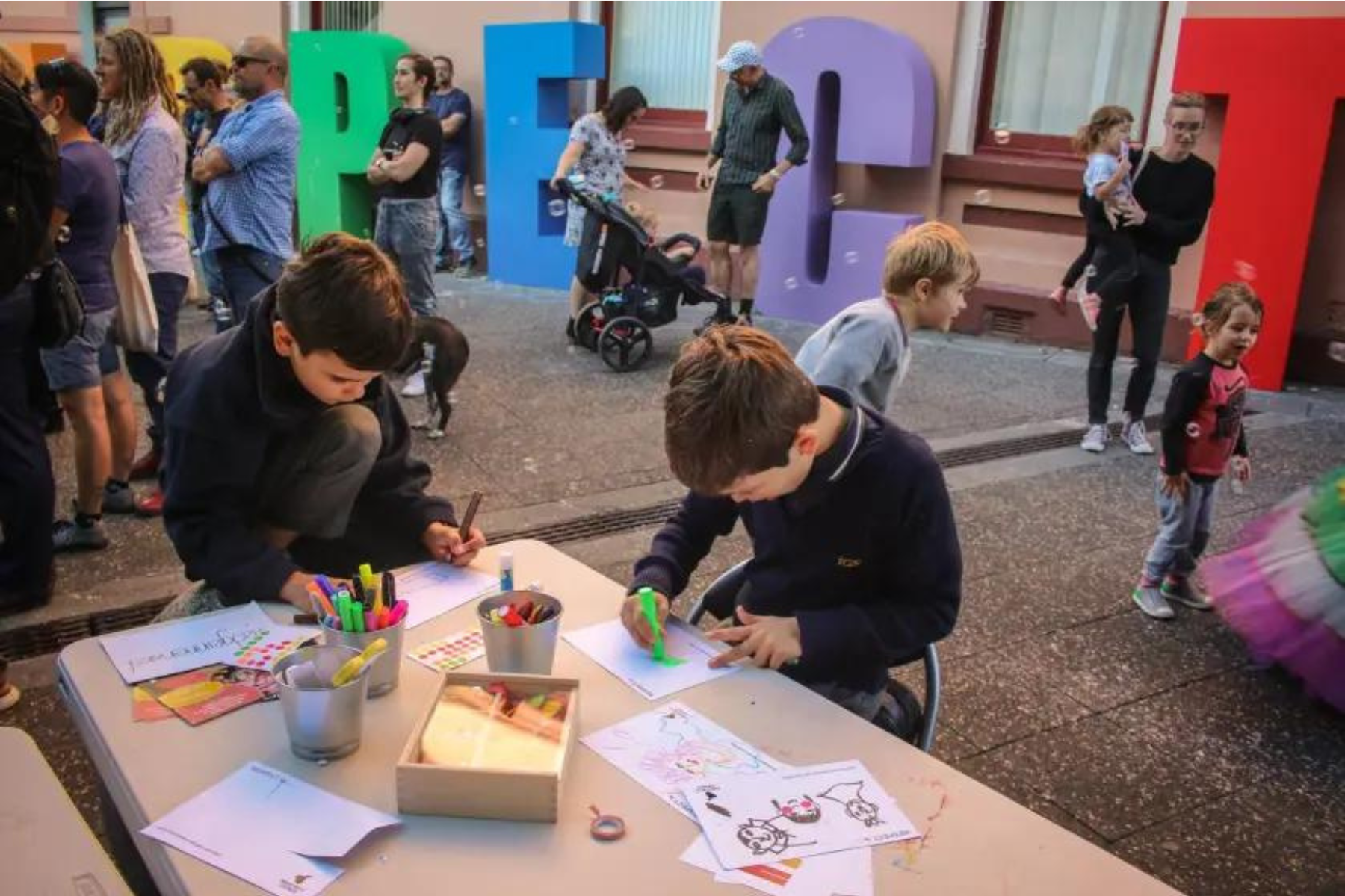 Kids art project for Inner West Council's Pride Seat launch event